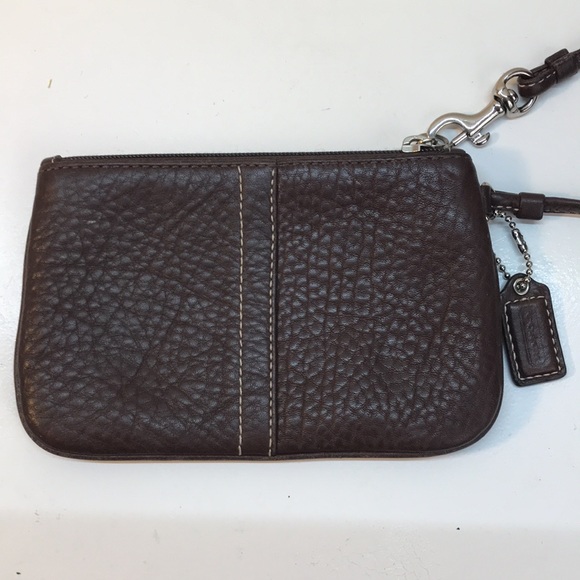 Coach Handbags - Coach Brown Leather Wristlet